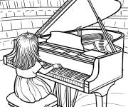 Coloriage R&eacute;cital de piano