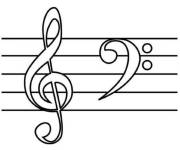 Coloriage Solf&egrave;ge de musique