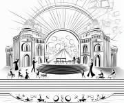 Coloriage Spectacle d'op&eacute;ra