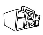 Coloriage Stereo de musique