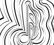 Coloriage Symbole musical de la double croche