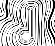 Coloriage Symbole musical de la noire