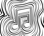 Coloriage Symbole musical de note de faisceau
