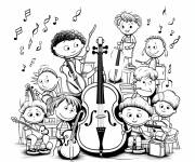 Coloriage Symphonie classique adorable