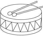 Coloriage Tambour facile