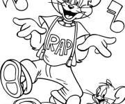 Coloriage Tom et Jerry rappeur