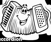 Coloriage Un accord&eacute;on rigolo
