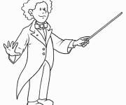 Coloriage Un maestro de l'orchestre