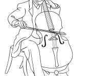Coloriage Un musicien en show