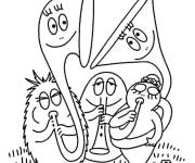 Coloriage Un orchestre barba papa de musique