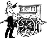Coloriage Un orgue de Barbarie