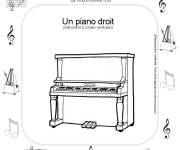 Coloriage Un piano droit