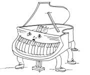 Coloriage Un piano en rigolant