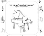 Coloriage Un piano quart de queue