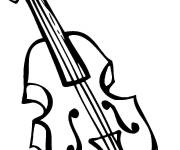 Coloriage Violon facile