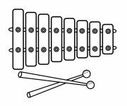 Coloriage Xylophone instrument de musique