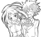 Coloriage Amour My hero academia