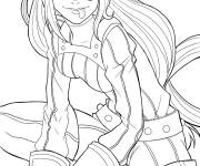 Coloriage Asui My hero academia anime