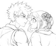 Coloriage Baiser My hero academia