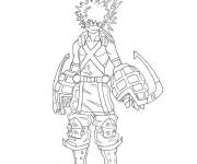 Coloriage et dessins gratuit Bakugo My hero academia facile à imprimer