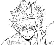Coloriage Bakugo s&eacute;rieux de My hero Academia