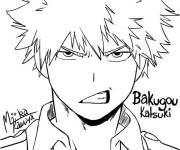 Coloriage Bakugou Katsuki de My hero academia