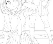 Coloriage Belles filles de l'anime My hero Academia
