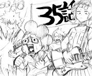 Coloriage Bonde de musique My hero Academia
