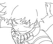 Coloriage Deku d&eacute;termin&eacute; d'anime My Hero Academia