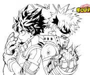 Coloriage Deku et Bakugo de My hero academia ps