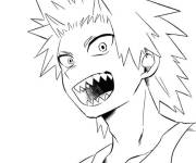Coloriage Eijiro Kirishima en riant