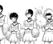 Coloriage Equipe de supporteurs dr&ocirc;les de My hero cademia