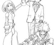 Coloriage Equipe &eacute;pique de l'anime My hero academia