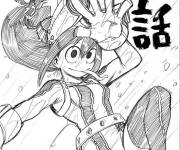 Coloriage Fille grenouille de My hero academia
