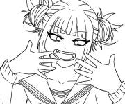 Coloriage Fille puissante Toga du film anime