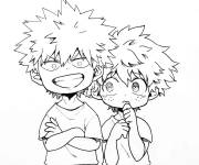 Coloriage Gar&ccedil;ons My hero academia chibi
