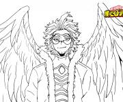 Coloriage Hawks ail&eacute; de my hero academia