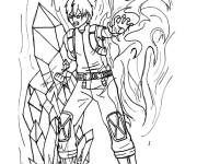Coloriage Image de todoroki Shoto du film My hero academia