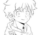 Coloriage Izuku Midoriya de My Hero Academia