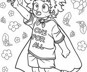 Coloriage Izuku Midoriya jouant avec un jouet