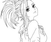 Coloriage Jolie personnage f&eacute;minine Momo Yaoyorozu My hero academia