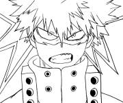 Coloriage Katsuki Bakougou livre de coloriage My hero academia