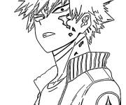 Coloriage Katsuki Bakugou en col&egrave;re 