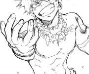 Coloriage Katsuki d&eacute;termin&eacute; de My hero academia