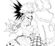 Coloriage Katsuki puissant de My hero academia