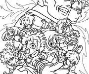 Coloriage L'affiche du film My Hero Academia détaillé