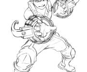 Coloriage L'arme sp&eacute;cial de Bakugou My hero academia