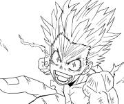 Coloriage L'attaque de Deku de My hero academia