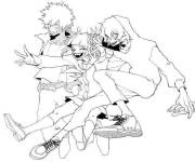 Coloriage L'&eacute;quipe de My hero academia