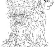 Coloriage La bataille &eacute;quipe de manga MHA